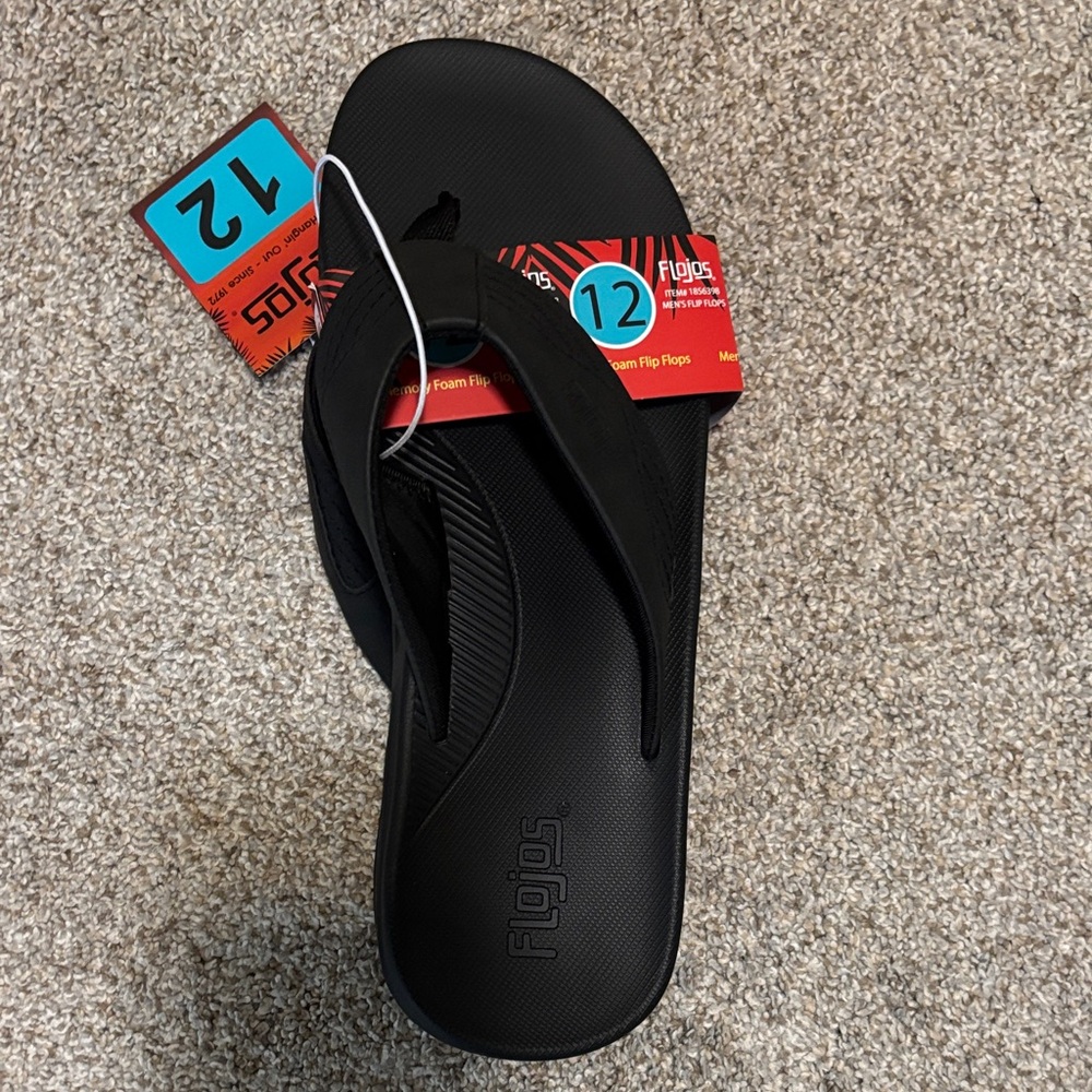 Flojos Memory Foam Flip Flops size 12.